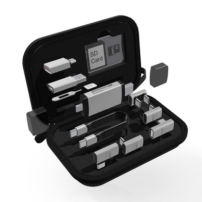 Čitač kartica USB / USB-C OEM OmniLink Pro-003 Travel, 10in1, Siva