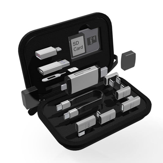 Čitač kartica USB / USB-C OEM OmniLink Pro-003 Travel, 10in1, Siva