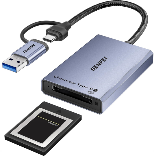 Čitač kartica USB 3.2 / USB-C Benfei, CFexpress B, Siva