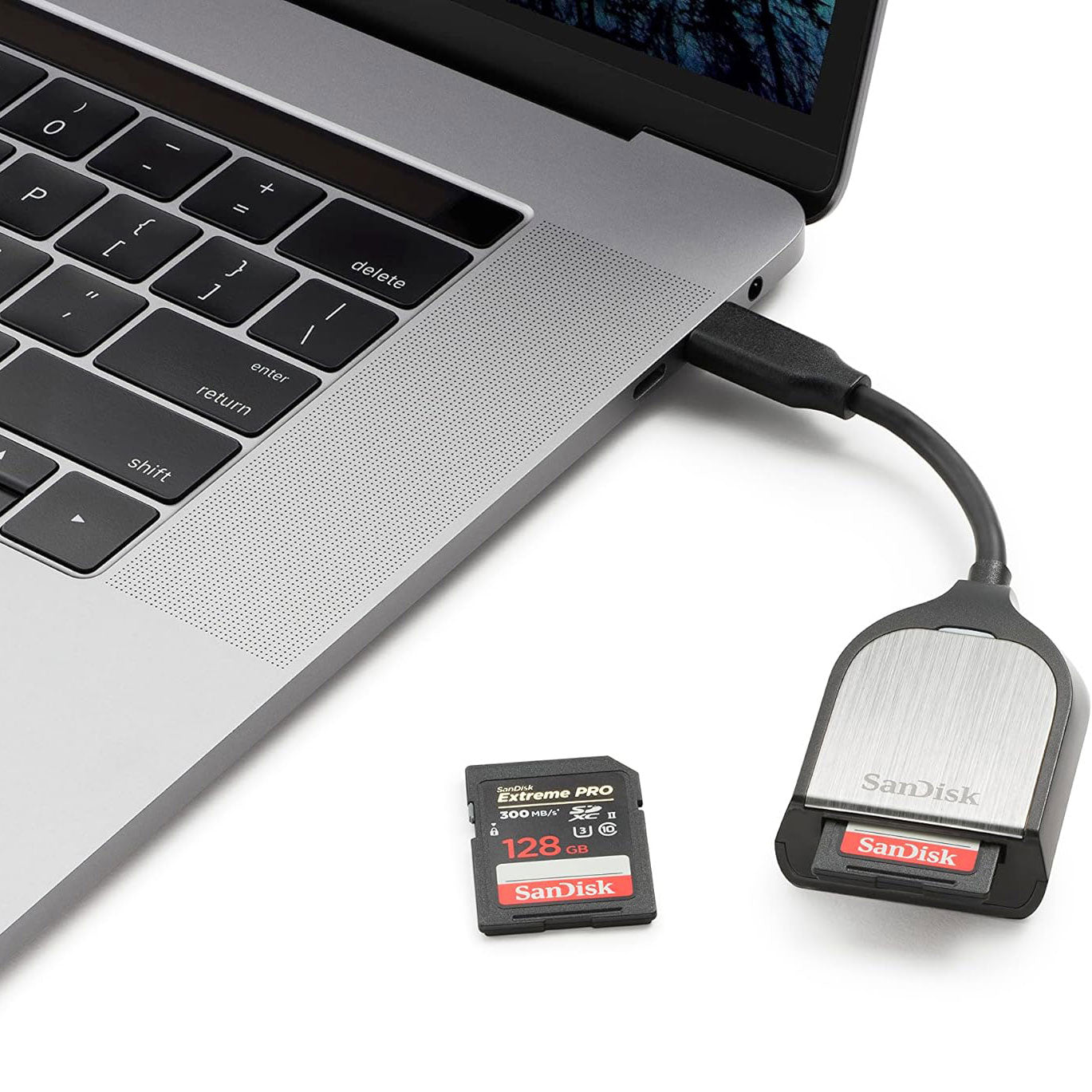 SanDisk Extreme PRO USB-C Card Reader, SD, Grey SDDR-409-G46 