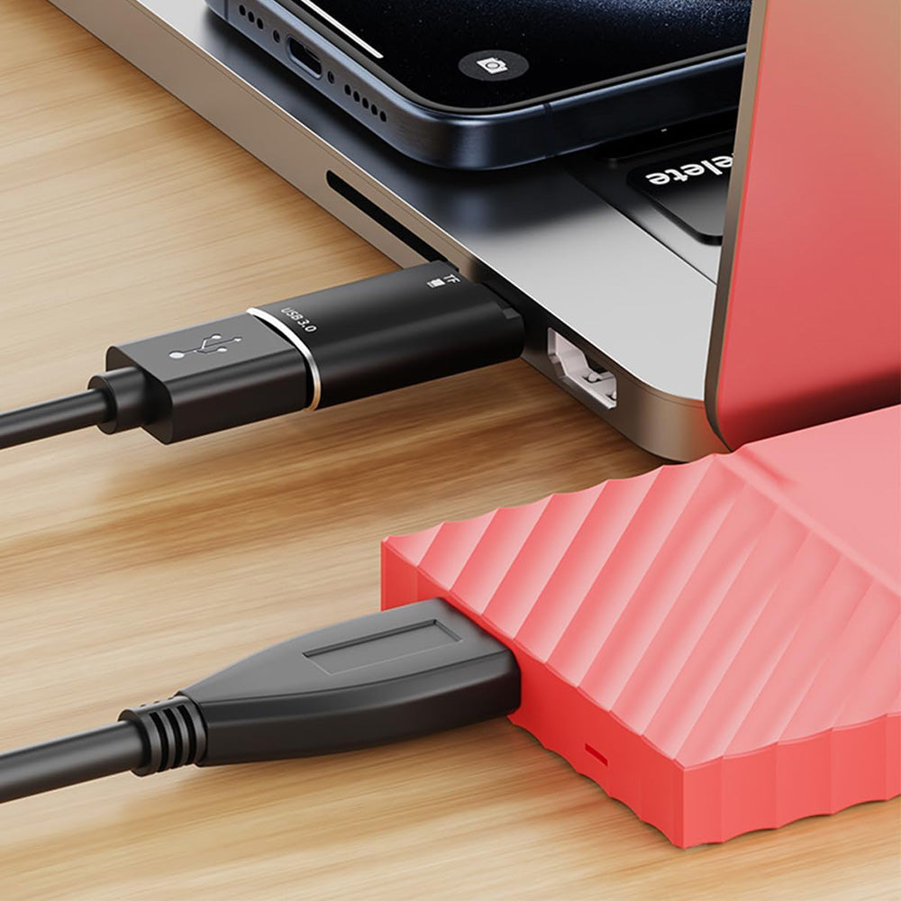 Čitač kartica USB-C Techsuit AluVoltX, USB-A (OTG) - microSD, Crni