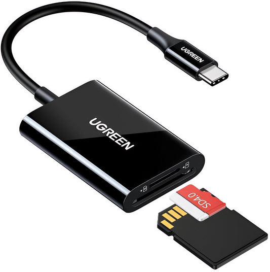Čitač kartica USB-C UGREEN CM265, SD - microSD, Crna