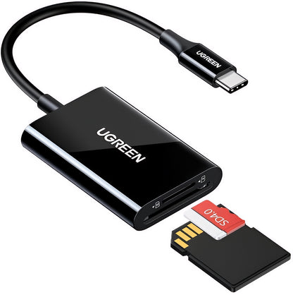 Čitač kartica USB-C UGREEN CM265, SD - microSD, Crna