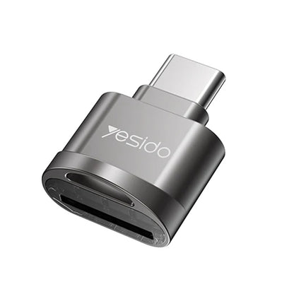 Čitač kartica USB-C Yesido GS19, USB-A (OTG) - microSD, Sivi