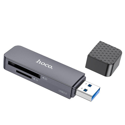 Čitač kartica USB HOCO HB45, SD - microSD, Sivi