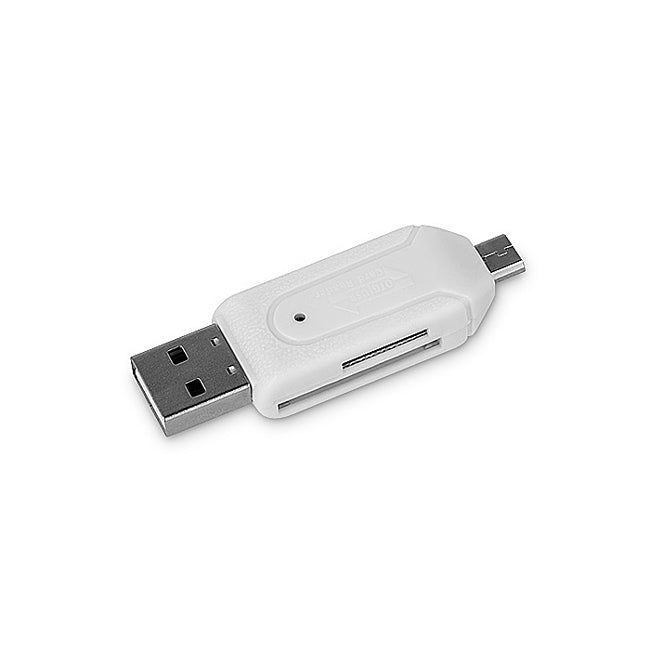 Čitač kartica USB / microUSB Forever, SD - microSD, Bela