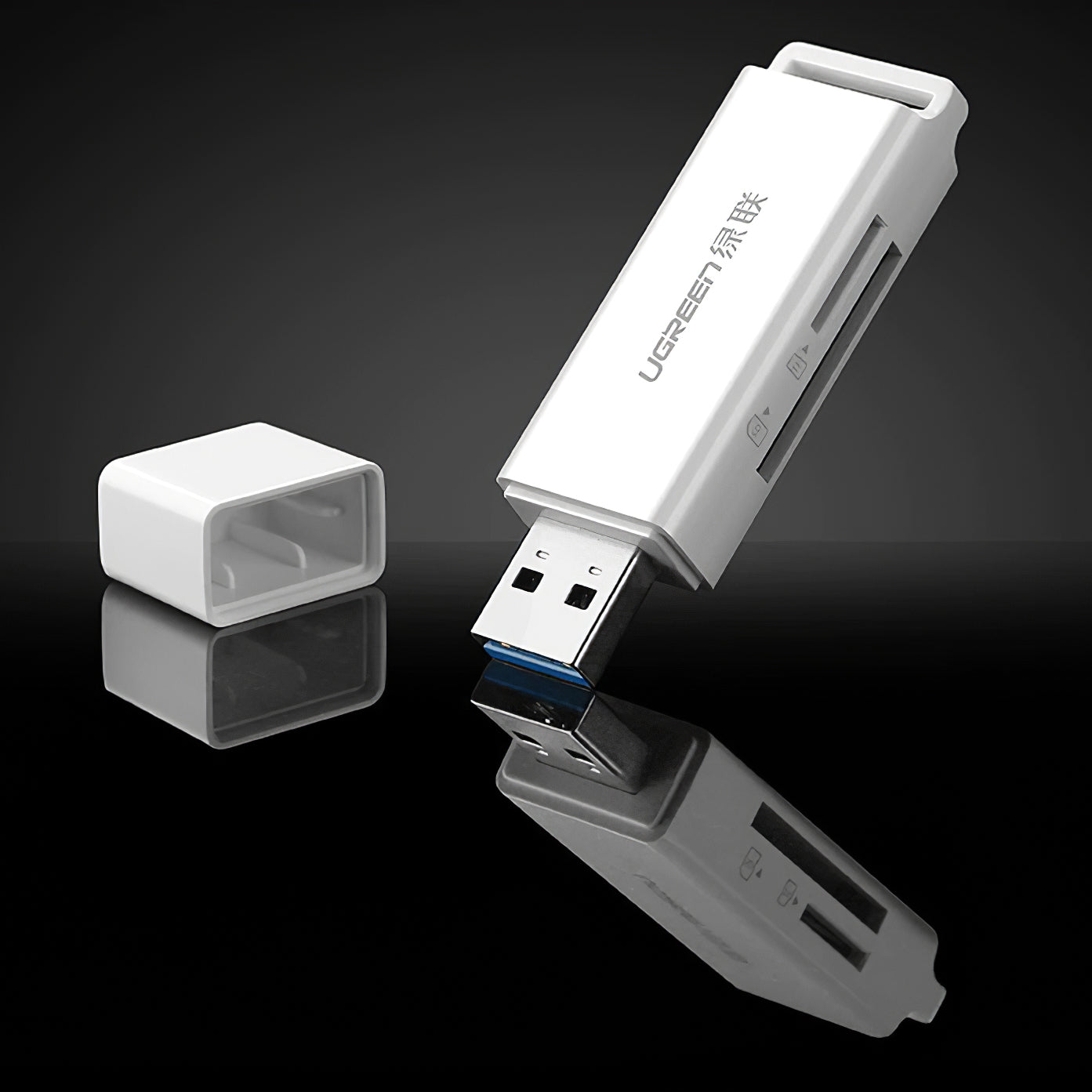 Čitač kartica USB 3.0 UGREEN CM104, SD - microSD, Beli