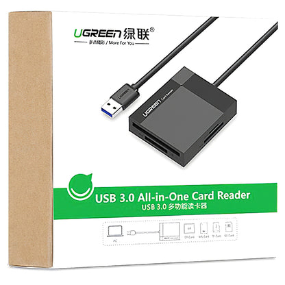 Čitač kartica USB 3.0 UGREEN CR125, SD - microSD - CF - MS, Crni