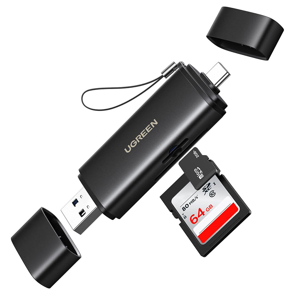 Čitač kartica USB / USB-C UGREEN CM803 (65024), SD - microSD, Crna