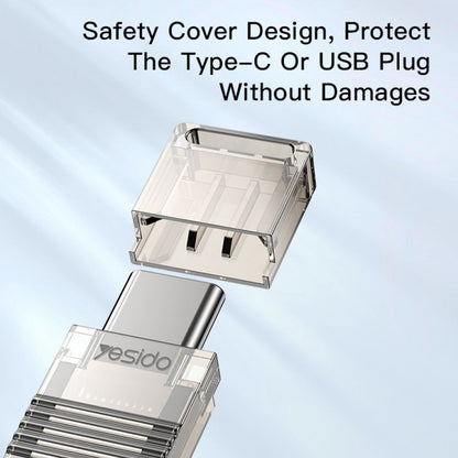 Čitač kartica USB / USB-C Yesido GS21, microSD, Transparent