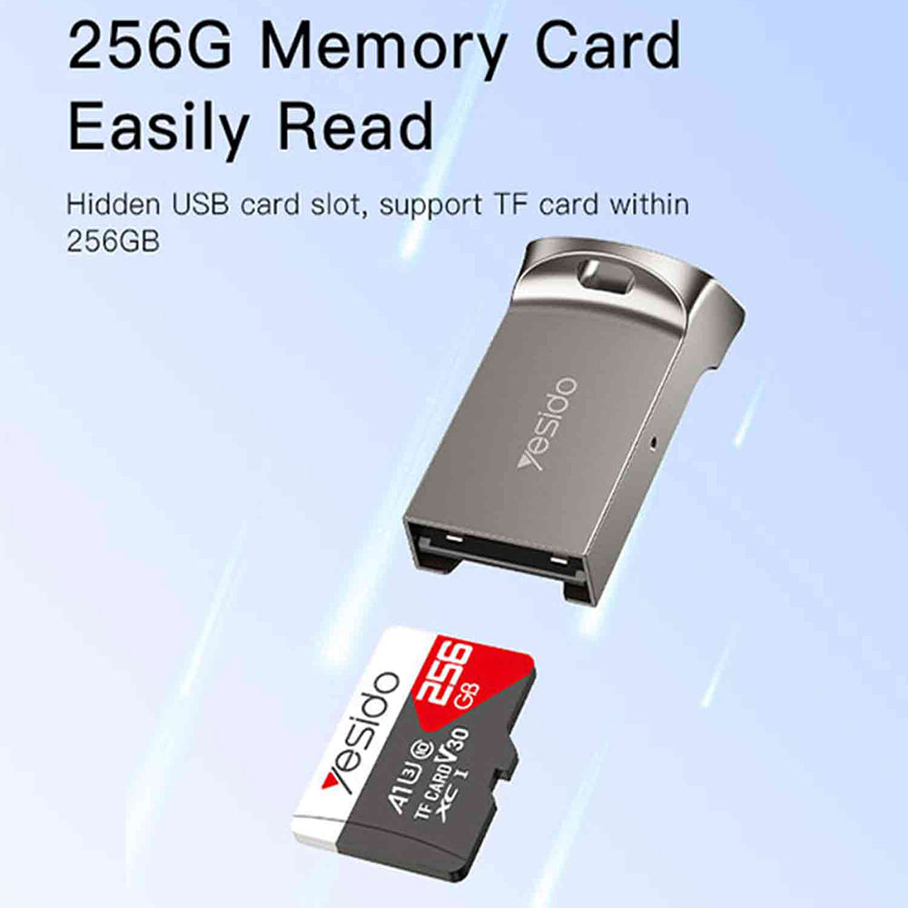 Čitač kartica USB Yesido GS20, microSD, Sivi