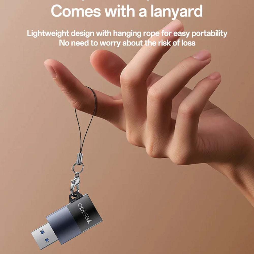 Čitač kartica USB Yesido GS36, microSD, Crni