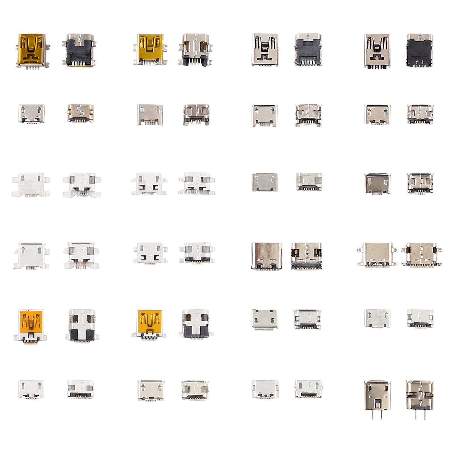 Paket konektora za punjenje microUSB / miniUSB / USB-C, Razni Modeli, Set 240 komada