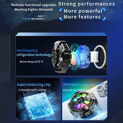 Cooler za gejming telefon Techsuit P60, Crni