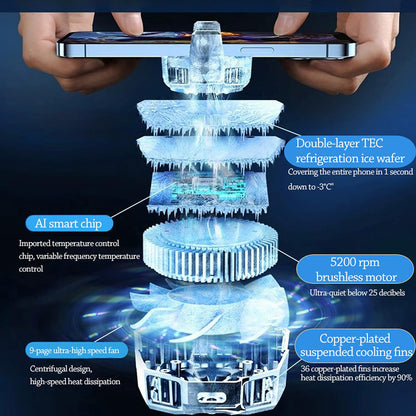 Cooler za gejming telefon Techsuit SL17, Crni