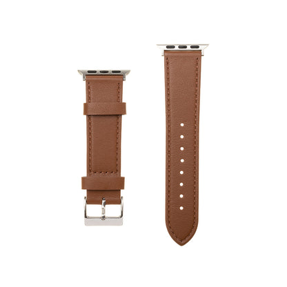 Kaiš Fixed Leather za Apple Watch 49mm / 46mm / 45mm / 44mm / 42mm serije, Braon