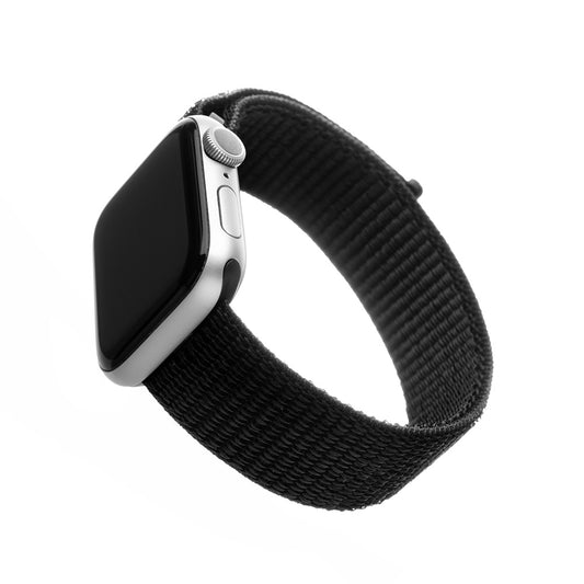 Kaiš Fixed Nylon za Apple Watch 49mm / 46mm / 45mm / 44mm / 42mm serije, Crni