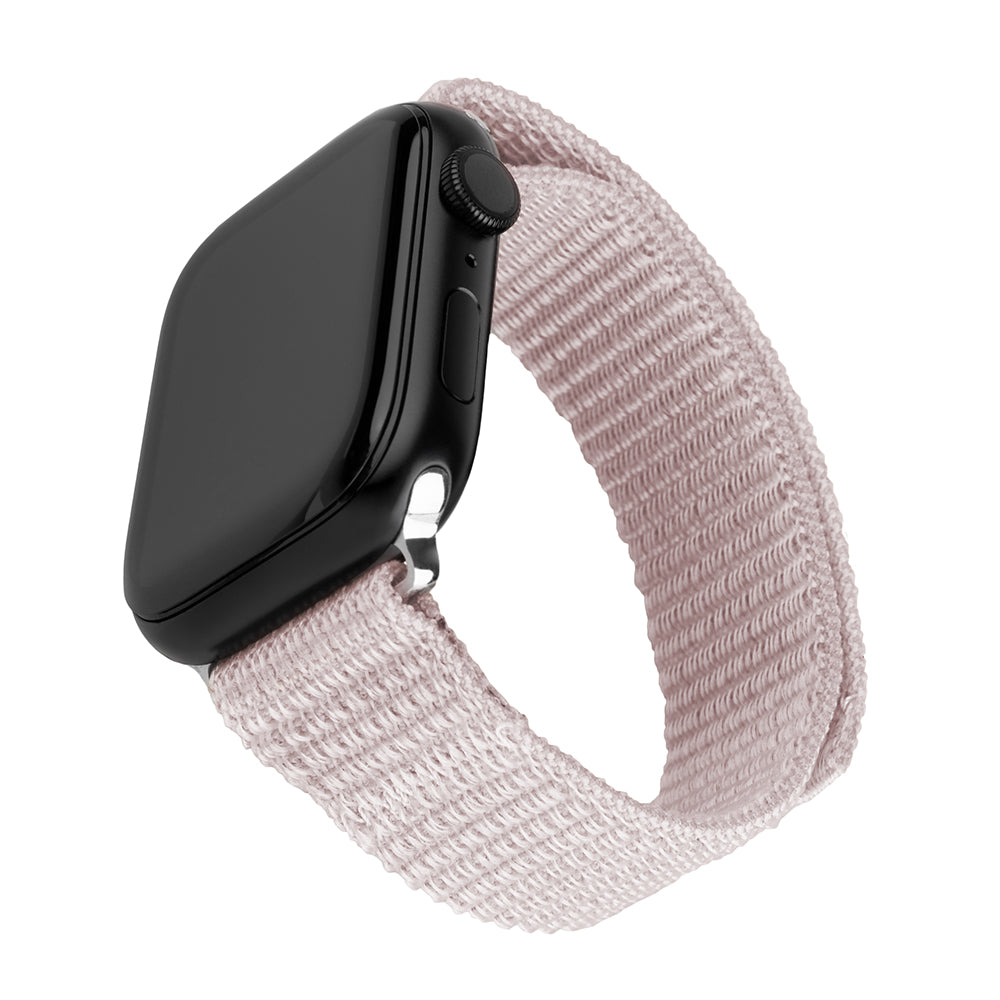 Kaiš Fixed Nylon Sporty za Apple Watch 49mm / 46mm / 45mm / 44mm / 42mm serije, Roze Zlatna