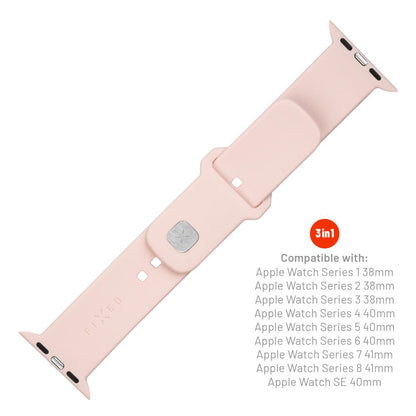 Curea Fixed Silicone Sporty za Apple Watch 42mm / 41mm / 40mm / 38mm Series, Roze