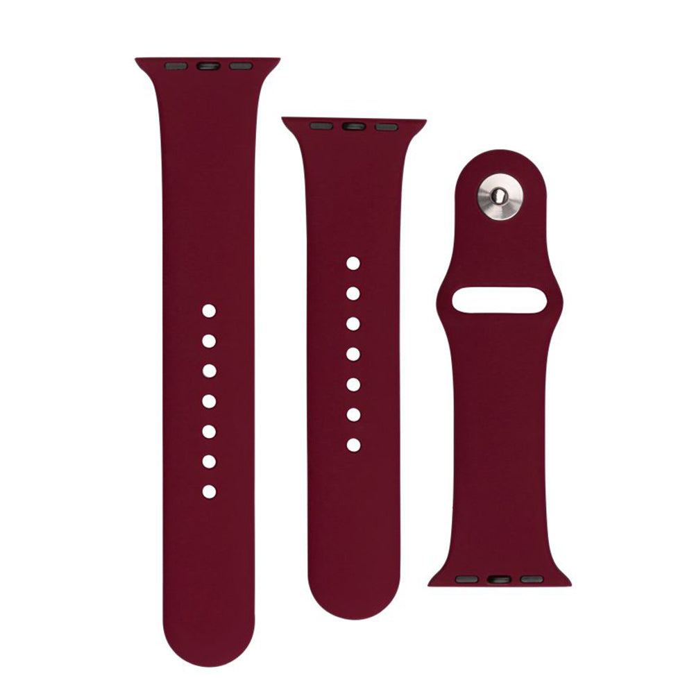 Curea Fixed Silicone Sporty za Apple Watch 49mm / 46mm / 45mm / 44mm / 42mm Series, Višnja