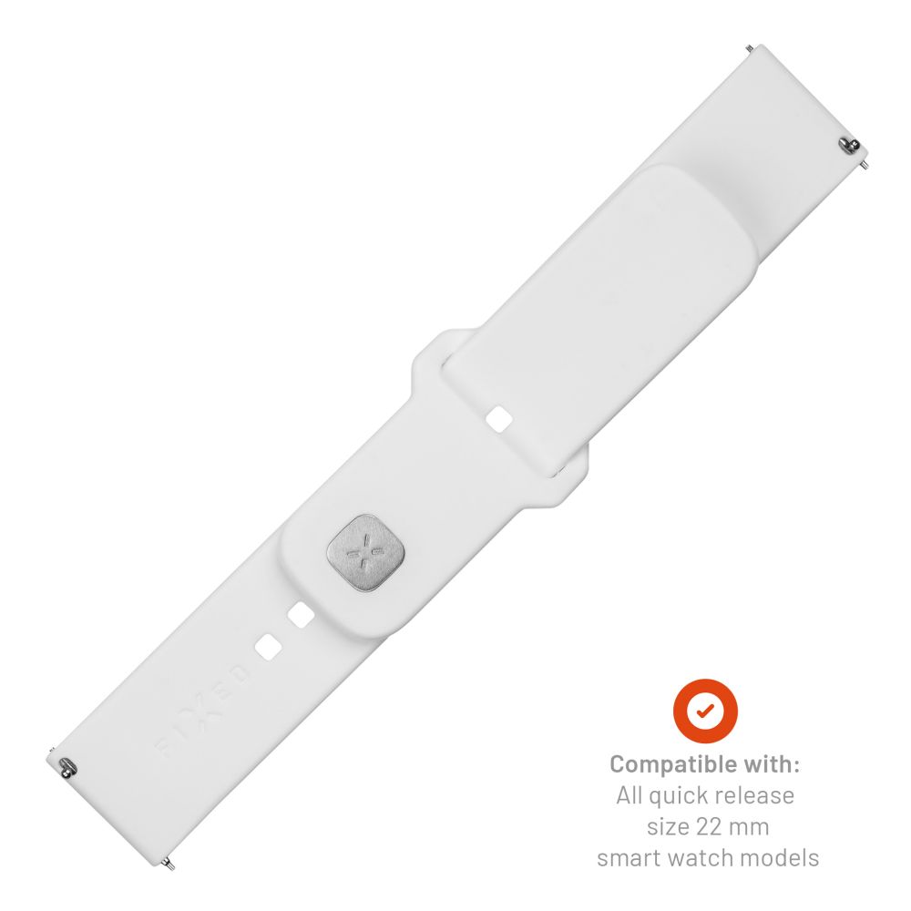 Curea Fixed Silicone Sporty za Huawei Watch / Xiaomi Watch Series, 22mm, Bela