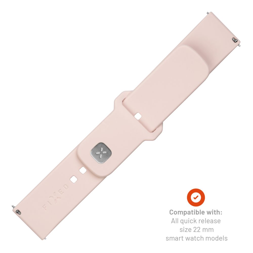 Curea Fixed Silicone Sporty za Huawei Watch / Xiaomi Watch Series, 22mm, Roze