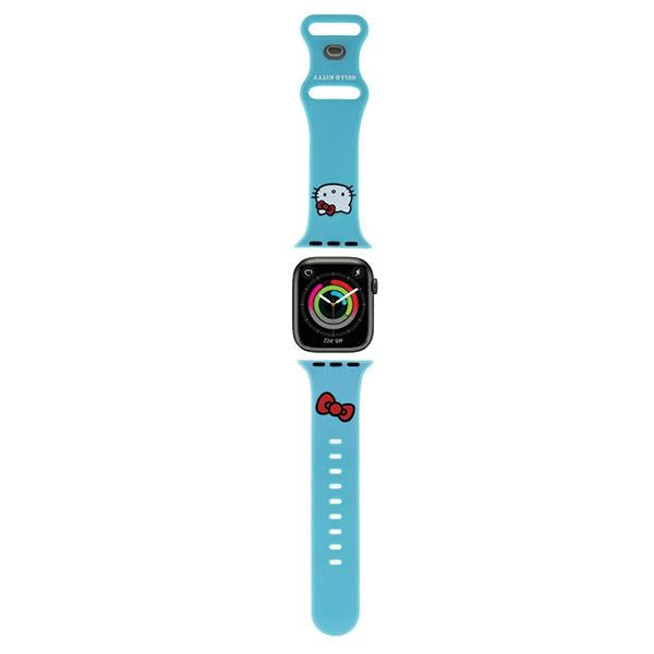 Kaiš Hello Kitty Silicone Kitty Head za Apple Watch 42mm / 41mm / 40mm / 38mm seriju, Plava.