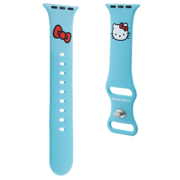 Kaiš Hello Kitty Silicone Kitty Head za Apple Watch 42mm / 41mm / 40mm / 38mm seriju, Plava.