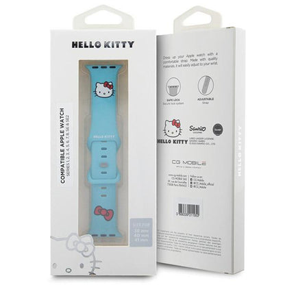 Kaiš Hello Kitty Silicone Kitty Head za Apple Watch 42mm / 41mm / 40mm / 38mm seriju, Plava.