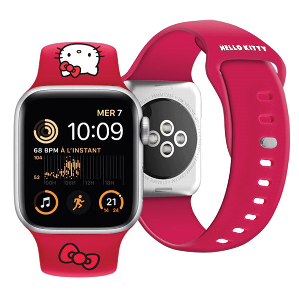 Kaiš Hello Kitty Silicone Kitty Head za Apple Watch 42mm / 41mm / 40mm / 38mm seriju, Crvena