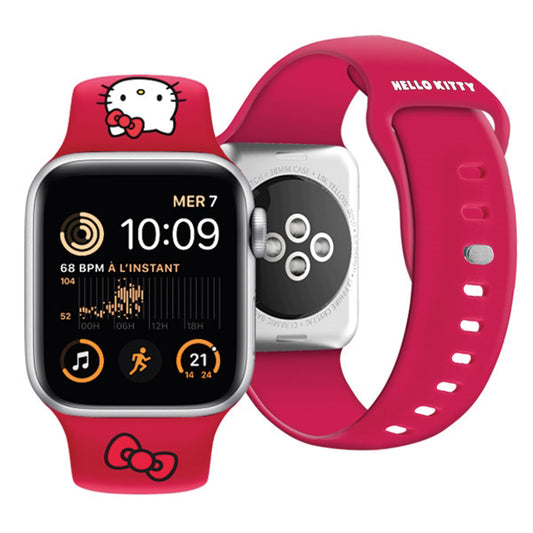 Kaiš Hello Kitty Silicone Kitty Head za Apple Watch 42mm / 41mm / 40mm / 38mm seriju, Crvena