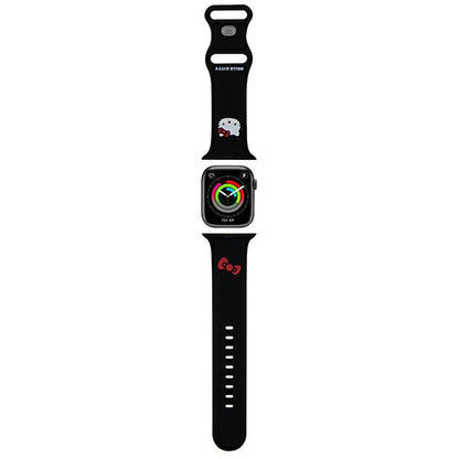 Kaiš Hello Kitty Silicone Kitty Head za Apple Watch 49mm / 46mm / 45mm / 44mm / 42mm seriju, Crna