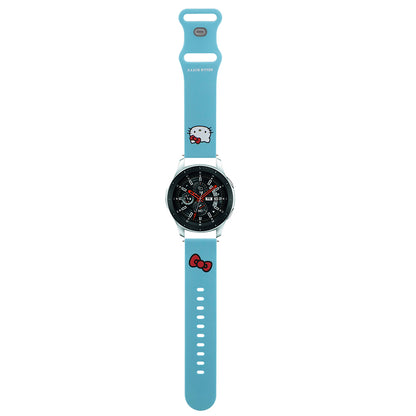 Kaiš Hello Kitty Silicone Kitty Head za Samsung Galaxy Watch / Huawei Watch 46mm / 45mm / 41mm serije, Plava.