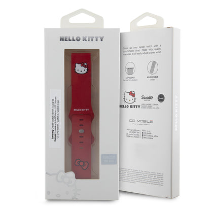 Kaiš Hello Kitty Silicone Kitty Head za Samsung Galaxy Watch / Huawei Watch 46mm / 45mm / 41mm serije, Crvena