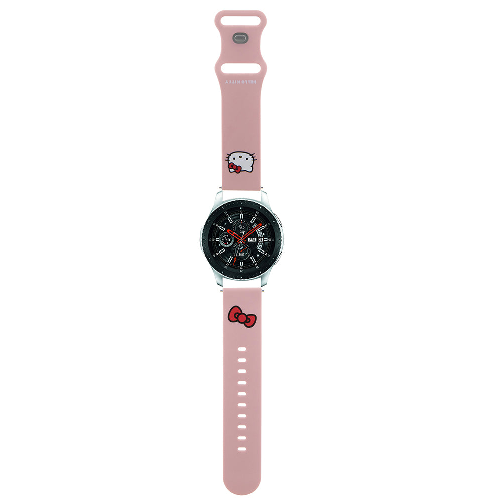 Kaiš Hello Kitty Silicone Kitty Head za Samsung Galaxy Watch / Huawei Watch 46mm / 45mm / 41mm serije, Roze.