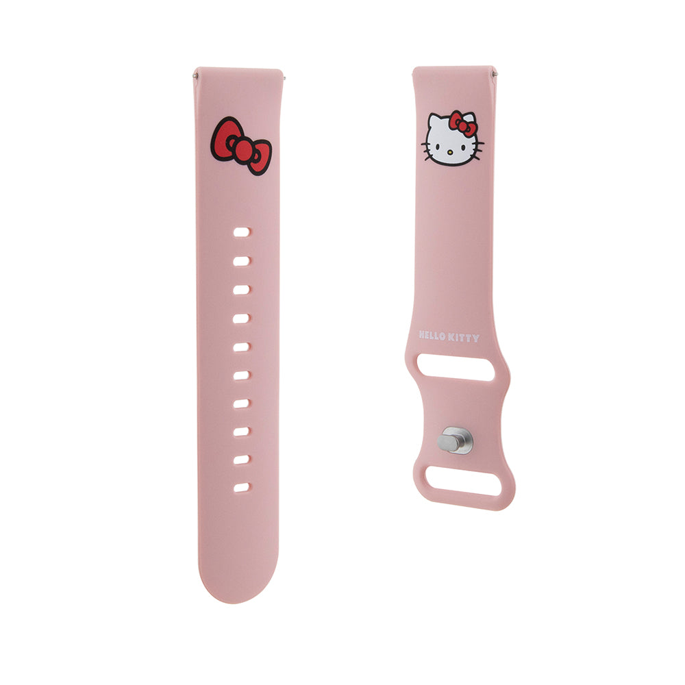 Kaiš Hello Kitty Silicone Kitty Head za Samsung Galaxy Watch / Huawei Watch 46mm / 45mm / 41mm serije, Roze.