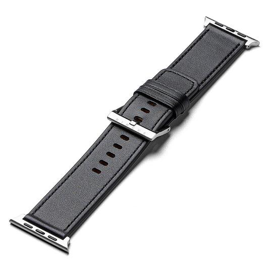 Kaiš Ringke Leather One za Apple Watch 49mm / 46mm / 45mm / 44mm / 42mm seriju, Crni