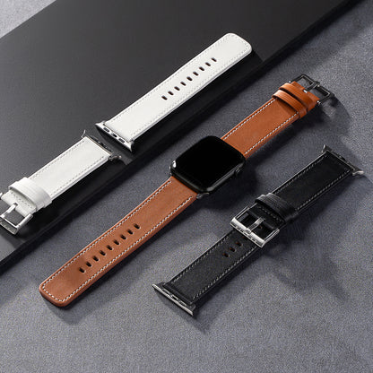 Kaiš Ringke Leather One za Apple Watch 49mm / 46mm / 45mm / 44mm / 42mm seriju, Crni
