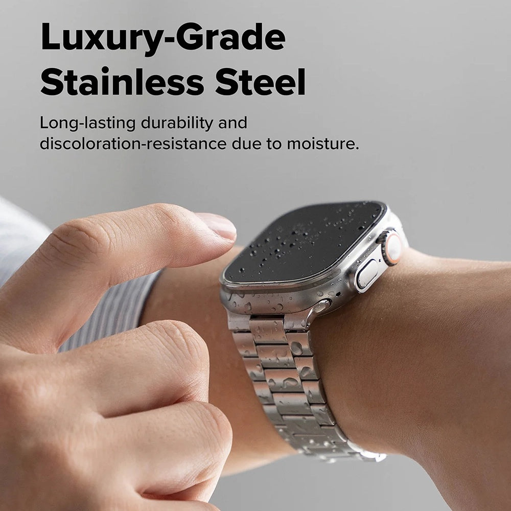 Kaiš Ringke Metal One Air za Apple Watch 49mm / 46mm / 45mm / 44mm seriju, Srebrni