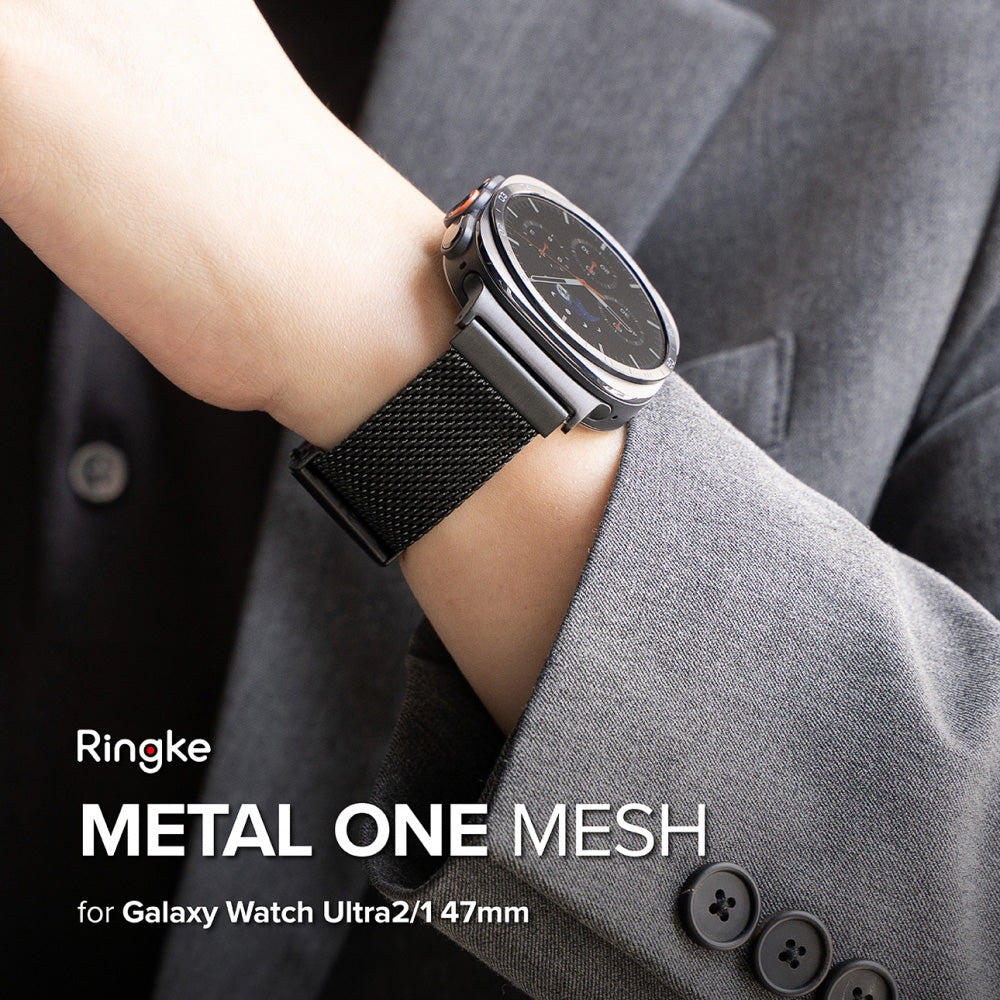 Ringke Metal One Mesh narukvica za Samsung Galaxy Watch Ultra2, crna