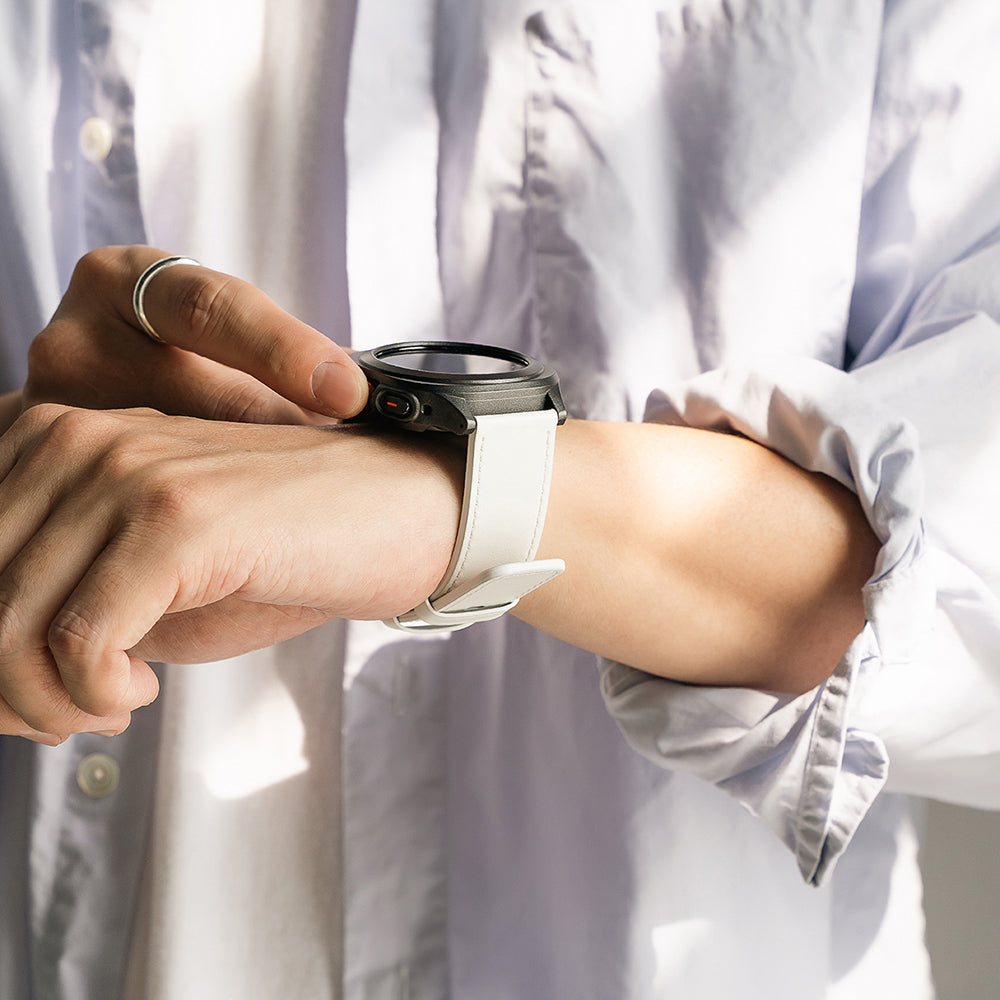 Kaiš Ringke One Basic Bold za Fossil Watch / Mobvoi Watch / Suunto Watch serije, 24mm, Bela