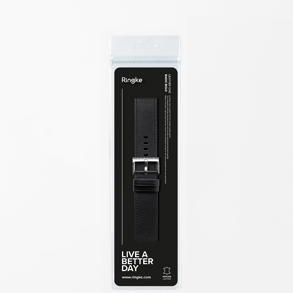 Kaiš Ringke One Basic Bold za Fossil Watch / Mobvoi Watch / Suunto Watch serije, 24mm, Crna