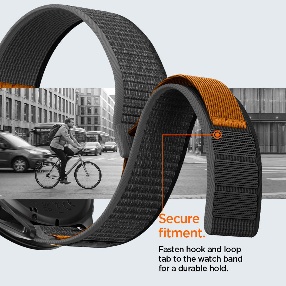 Kaiš Spigen Athlex Air 2 za Garmin Watch Venu / Forerunner Series, 22mm, Crno Narandžasta AMP11425
