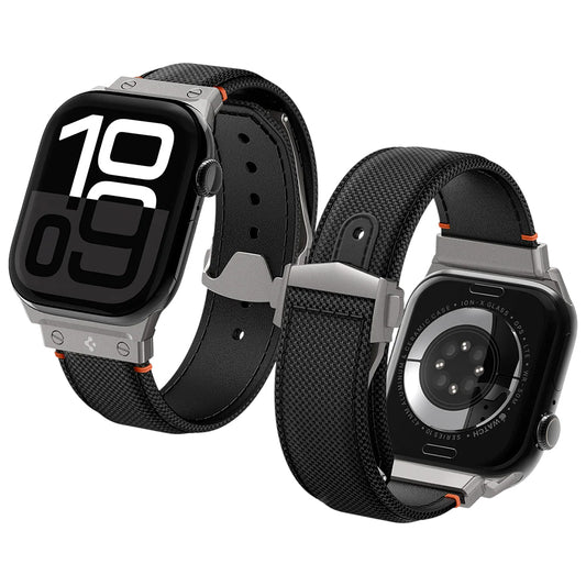 Spigen Classic Fit kaiš za Apple Watch 49mm / 46mm / 45mm / 44mm / 42mm Series, Crna AMP09304