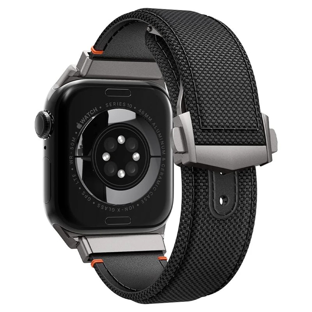 Spigen Classic Fit kaiš za Apple Watch 49mm / 46mm / 45mm / 44mm / 42mm Series, Crna AMP09304