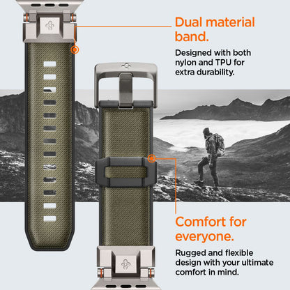 Kaiš Spigen DuraPro Armor za Apple Watch 49mm / 46mm / 45mm / 44mm / 42mm seriju, Zelena