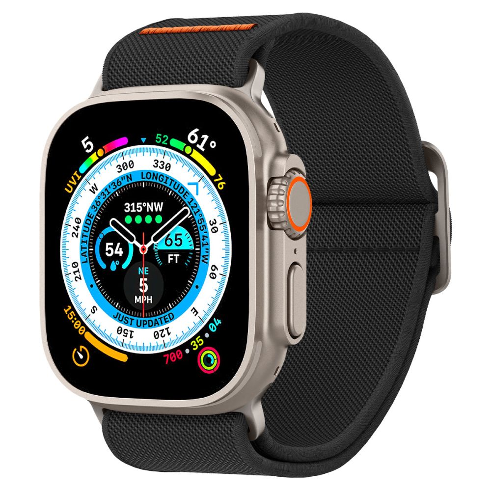Kaiš Spigen Fit Lite Ultra za Apple Watch 49mm / 46mm / 45mm / 44mm / 42mm serije, Crni AMP05983