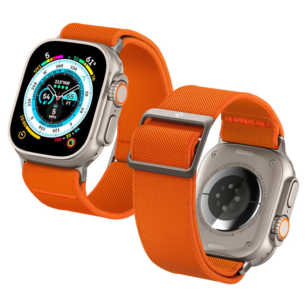 Kaiš Spigen Fit Lite Ultra za Apple Watch 49mm / 46mm / 45mm / 44mm / 42mm serije, Narandžasti AMP05986