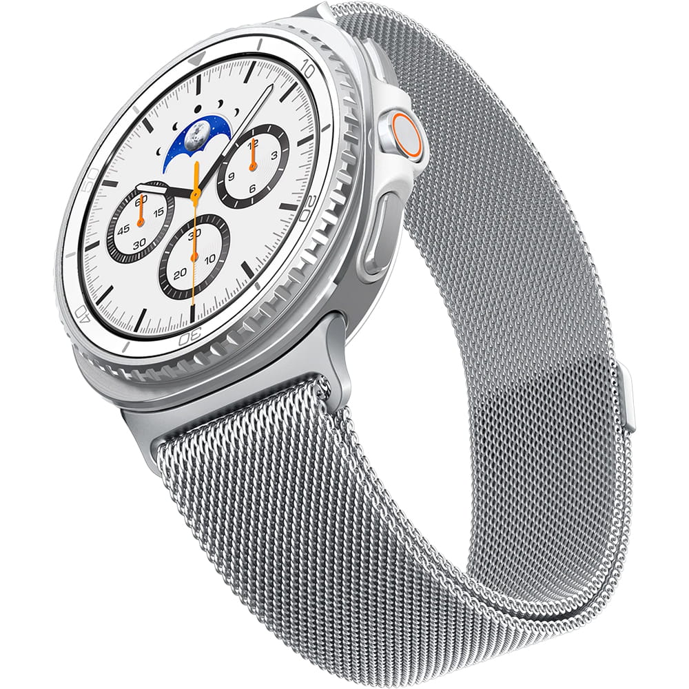 Kaiš Spigen Metal Fit za Samsung Galaxy Watch9 / Watch8 / Watch8 Classic Series, Srebrna AMP10121