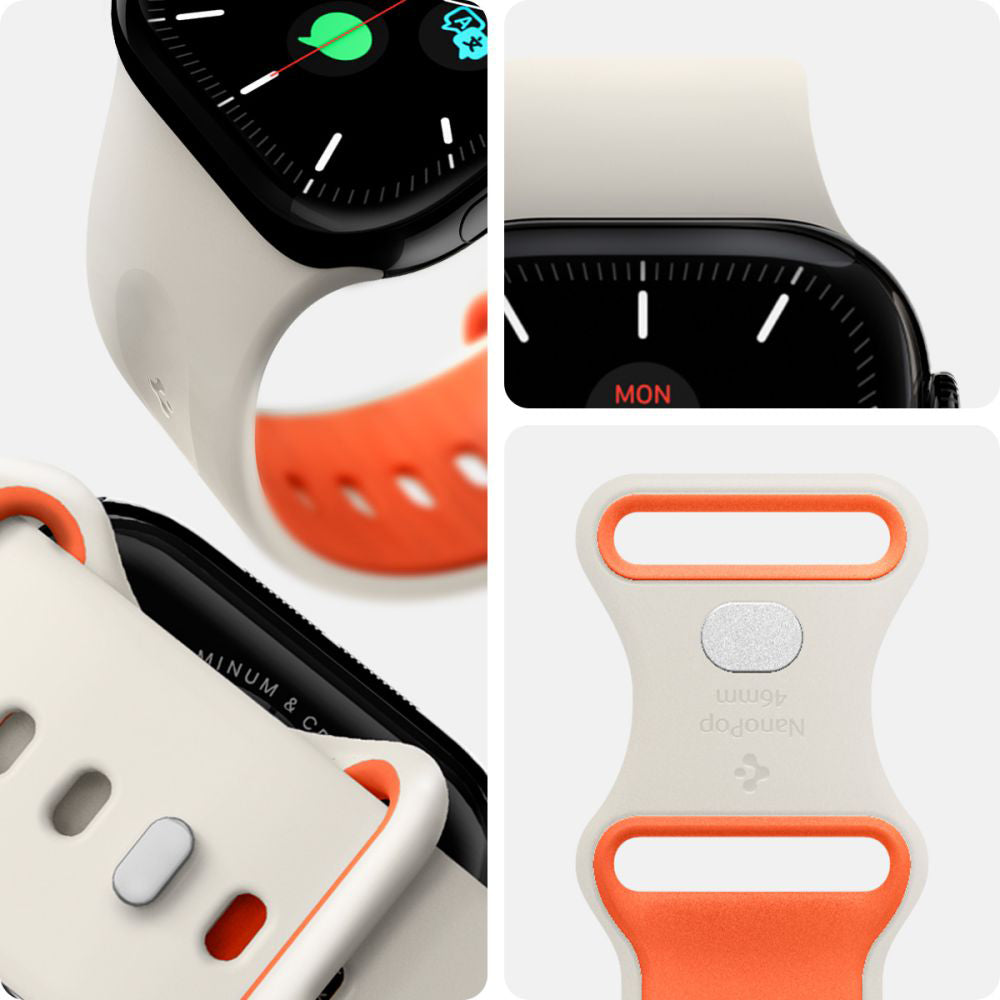 Kaiš Spigen Nano Pop za Apple Watch 42mm / 41mm / 40mm / 38mm serije, Bež